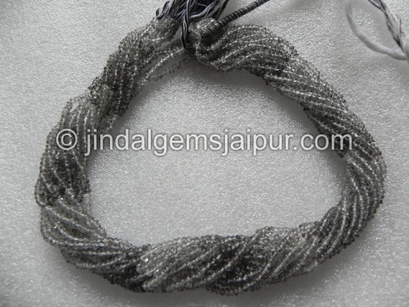 Black Rutile Smooth Roundelle Shape Beads